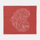 Hand gezeichnetes Mittelgekritzel-Logo Fleecedecke (Vorderseite (Horizontal))