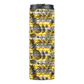 Hand gezeichnetes Monogramm der Ananas-| Thermosbecher (Rückseite)