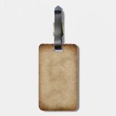 Hand gezeichnetes Quadrat und Kompass Gepäckanhänger (Rückseite vertikal)