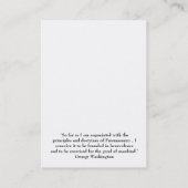 Hand gezeichnetes Quadrat und Kompass mit allem Visitenkarte (Rückseite)