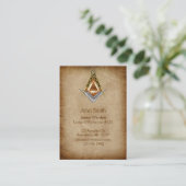 Hand gezeichnetes Quadrat und Kompass mit allem Visitenkarte (Stehend Vorderseite)