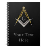 Hand gezeichnetes Quadrat und Kompass Notizblock (Vorderseite)