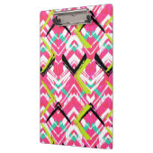 Hand gezeichnetes rosa Zickzack-Muster Klemmbrett (Links)