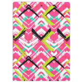 Hand gezeichnetes rosa Zickzack-Muster Klemmbrett (Rückseite)