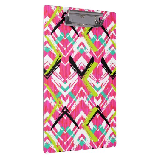 Hand gezeichnetes rosa Zickzack-Muster Klemmbrett (Rechts)