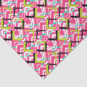 Hand gezeichnetes rosa Zickzack-Muster Seidenpapier (Ausschnitt)