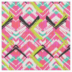 Hand gezeichnetes rosa Zickzack-Muster Stoff