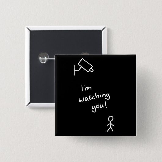 Hand gezeichnetes Strichmännchen "ich passe Sie" Button (Vorne & Hinten)