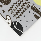 Hand gezeichnetes strukturiertes Kaktus-Muster Fleecedecke (Ecke)