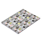 Hand gezeichnetes strukturiertes Kaktus-Muster Notizblock (Linke Seite)