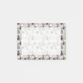 Hand gezeichnetes strukturiertes Kaktus-Muster Post-it Klebezettel (Vorderseite)