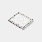 Hand gezeichnetes strukturiertes Kaktus-Muster Post-it Klebezettel (angewinkelt)