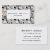 Hand gezeichnetes strukturiertes Kaktus-Muster Visitenkarte (Vorne/Hinten)