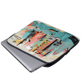 Hand gezeichnetes Tokyo Japan Laptopschutzhülle (Vorne Knopf)