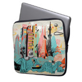 Hand gezeichnetes Tokyo Japan Laptopschutzhülle (Vorderseite Links)