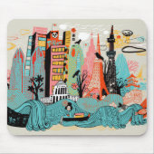 Hand gezeichnetes Tokyo Japan Mousepad (Vorne)