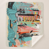 Hand gezeichnetes Tokyo Japan Sherpadecke (Vorderseite)