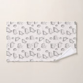 Hand-gezeichnetes Tuch-Set des Osterhasen-Muster-| Badhandtuch Set (Handtuch)