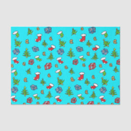 Hand gezeichnetes Weihnachtsseidenpapier Seidenpapier