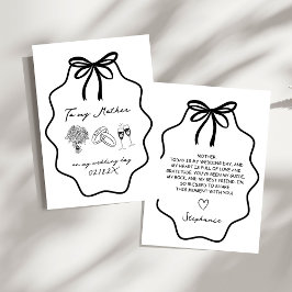 Hand gezogener Bow floral zu meiner Mutter auf mei Einladung