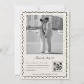 Hand gezogener Kuchen Whimsical Retro Vintage Hoch Einladung (Rückseite)