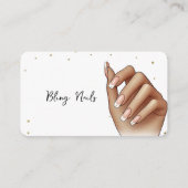 Hand Gold Glitzer Bling Nail Tech Visitenkarte (Vorderseite)