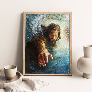 Hand Gottes, Christliche Kunst, Jesus Gemälde, Jes Poster