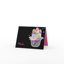 Hand Gottes Hemsa Danke Karte