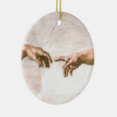 Hand Gottes von Michelangelo Keramikornament (Rechts)