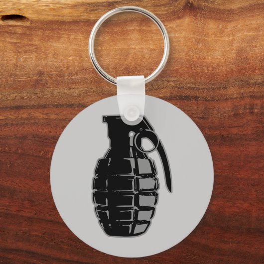 Hand Grenade - gray Schlüsselanhänger (Vorderseite)