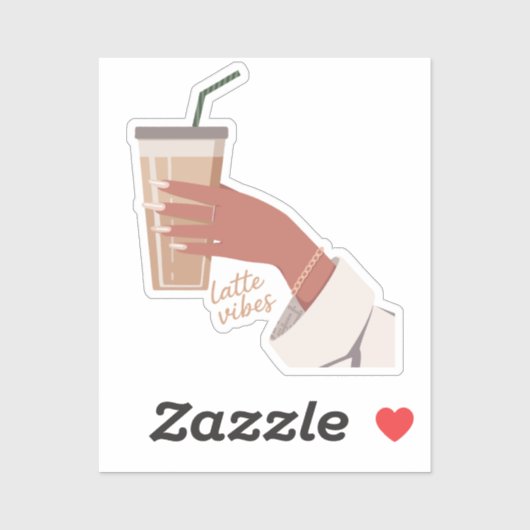Hand hält eine Tasse Kaffee Aufkleber (Blatt)