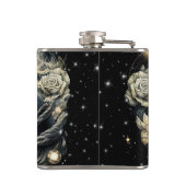 Hand halten eines Kristalls unter dem Mondlicht Flachmann (Rückseite)