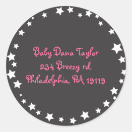 Hand-Hand-Aufkleber der Rücksendeadresse Hemsa Runder Aufkleber