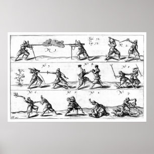 Hand-Hand-Kampf-Demo-Poster Poster