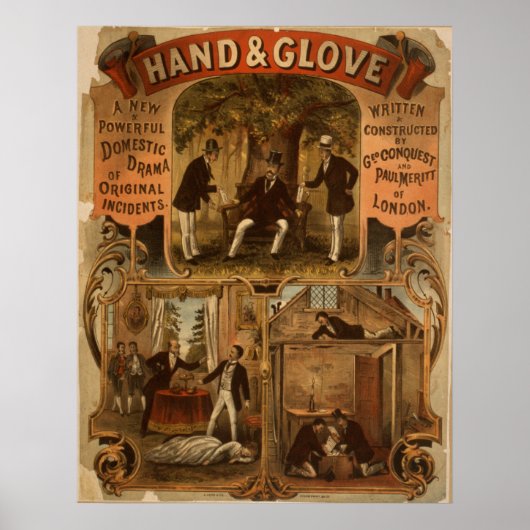 Hand & Handschuh DRAMA Act VAUDEVILLE Poster (Vorne)