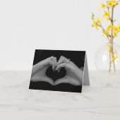 Hand Heart Wedding Card Karte (Gelbe Blume)