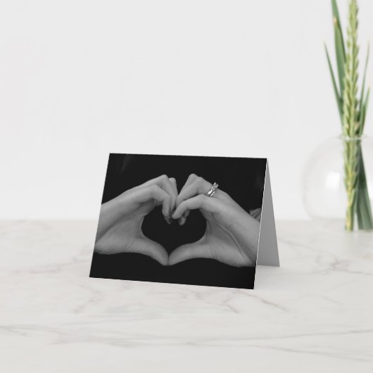 Hand Heart Wedding Card Karte (Vorderseite)