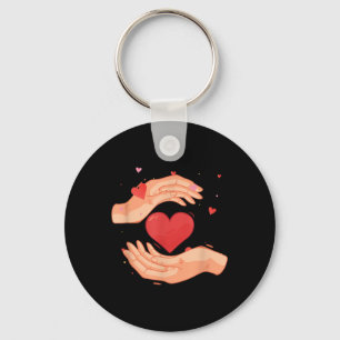 Hand Heart Wohltätigkeit Volunteering Kindness Spe Schlüsselanhänger