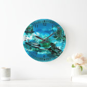 Hand Held Hope Futuristic City Große Wanduhr (Zuhause)