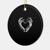 Hand Herz Skeletton Knochen Spooky Girls Teens Keramik Ornament (Links)