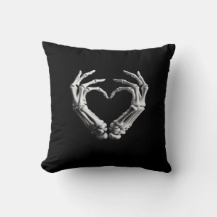 Hand Herz Skeletton Knochen Spooky Girls Teens Kissen