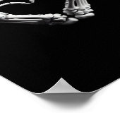 Hand Herz Skeletton Knochen Spooky Girls Teens Poster (Ecke)