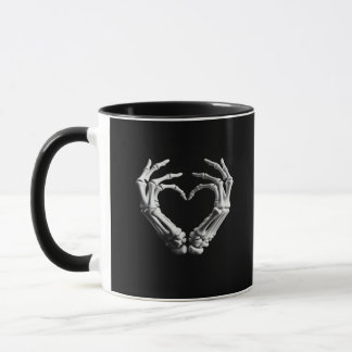 Hand Herz Skeletton Knochen Spooky Girls Teens Tasse