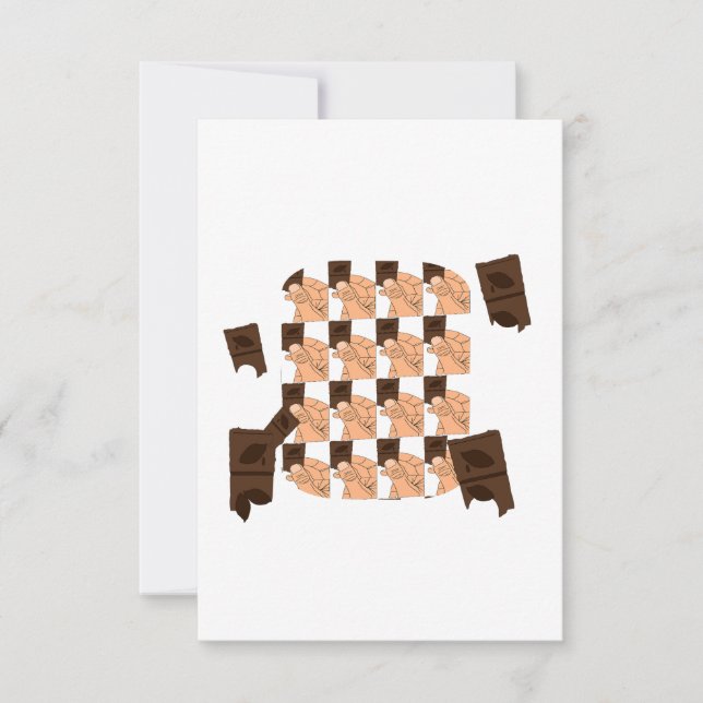 Hand holding a piece of Valentine's chocolate (Vorderseite)