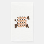 Hand holding a piece of Valentine's chocolate Serviette (Vorderseite)