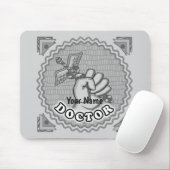 Hand holding caduceus doctor mousepad (Mit Mouse)
