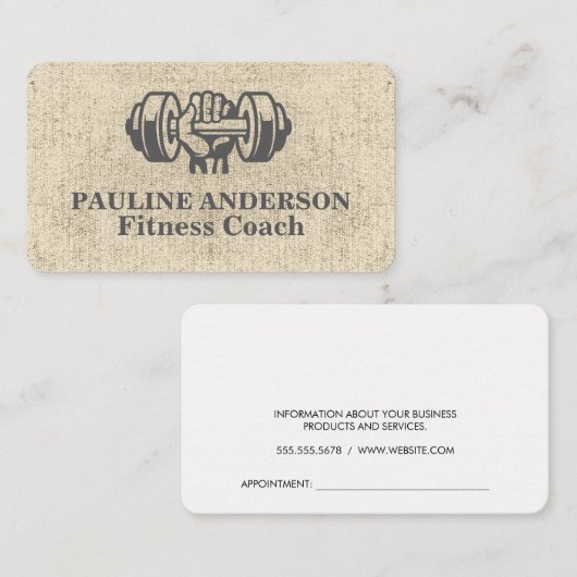 Hand Holding Dumbells | Fitness Terminkarte (Vorne/Hinten)