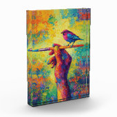Hand Holding Paintbrush with Bird Creative Fotoblock (Links)