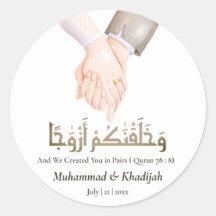 Hand Holding Quote An-Naba 8 muslimische Hochzeit 