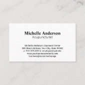 Hand Holding Rising Sun Visitenkarte (Rückseite)